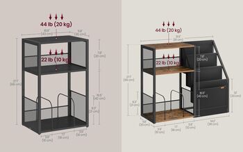 Three Tier Record Player Stand Side Table, 3 of 9