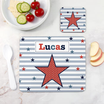 Personalised Boy's Coaster And Placemat Set, 5 of 12