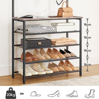Free Standing Shelf Rack Shelving System With Hooks, 7 of 11