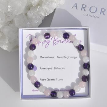 Happy Birthday Crystal Gemstone Bracelet Gift For Her, 5 of 7