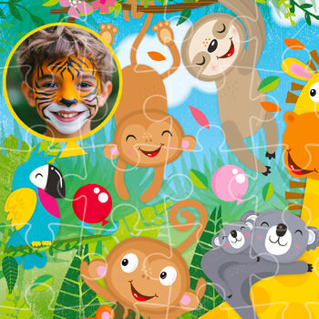 Personalised Jungle Fun Birthday Jigsaw Puzzle, 2 of 9