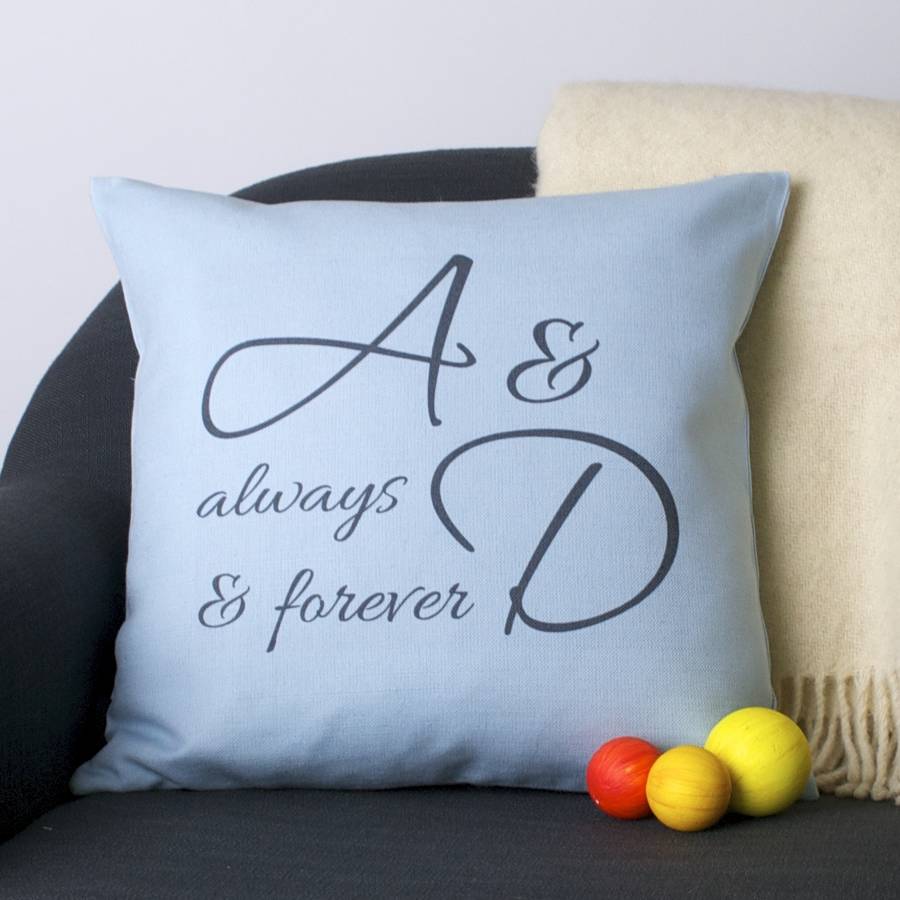 personalised initials cushion cover by vintage designs reborn