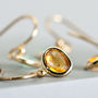 Gold Plated Ellipse Drop Earrings, thumbnail 3 of 9
