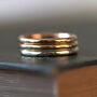 Hammered Solid Gold Halo Ring, thumbnail 3 of 6