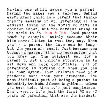 Mum And Dad Quotes Card, 2 of 6