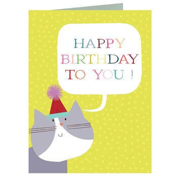 Mini Cat Bubble Birthday Card, 2 of 2