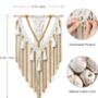 Macrame Wall Hanging Handmade Cotton Tapestry Bohemian, thumbnail 10 of 11