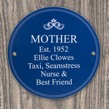Personalised Blue Heritage Style Plaque Sign, 8 of 10