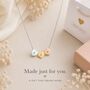 Personalise Multi Hearts Silver Gold Rose Gold Necklace Initials Engraved, thumbnail 4 of 10