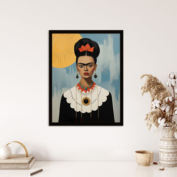 Trendy Frida Artists Painted Portrait Wall Art Print, 4 of 6