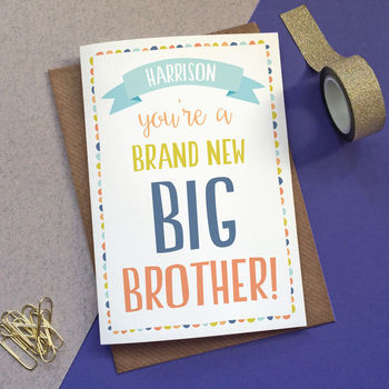 personalised 'brand new big brother' card by sarah catherine designs ...