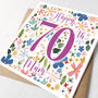 Custom 70th Birthday Card For Her, thumbnail 2 of 2