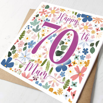 Custom 70th Birthday Card For Her, 2 of 2