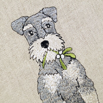 Embroidered Dog Christmas Stocking, 6 of 8