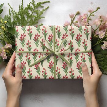 Vibrant Tulip Print Gift Wrapping Paper, 5 of 7