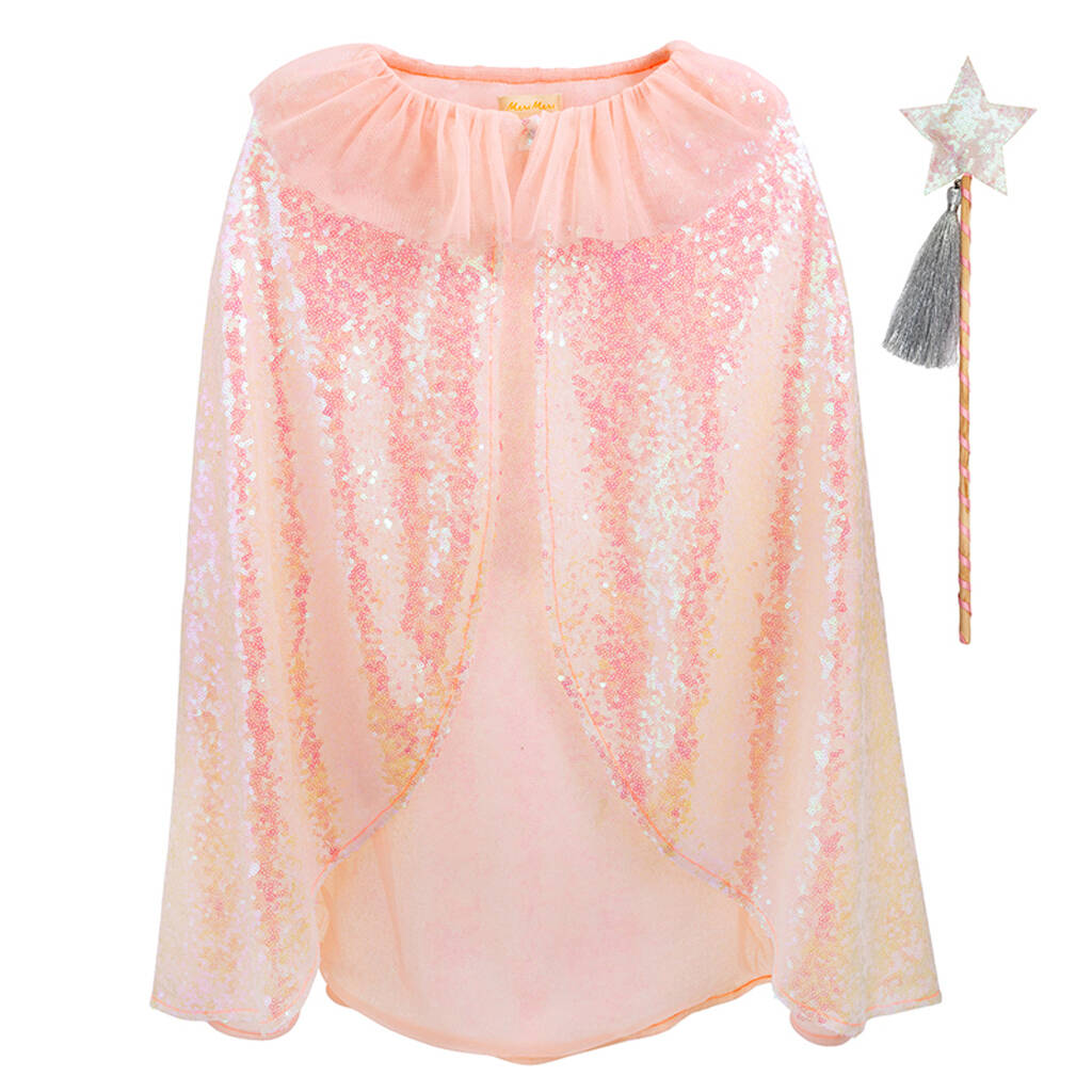 Iridescent Sequin Cape And Star Wand, 1 of 2