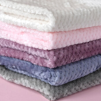 Personalised White Honeycomb Baby Blanket, 3 of 8