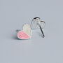 Sterling Silver Colourful Heart Stud Earrings, thumbnail 3 of 6