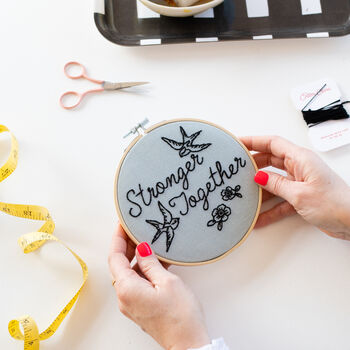Stronger Together Embroidery Hoop Kit, 5 of 9