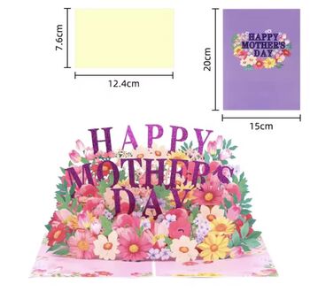 Pop Up 3D Floral Mothers Day Card, 4 of 4