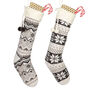 Personalised Scandi Knit Christmas Stockings, thumbnail 3 of 8