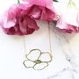 Gold Plated Anemone Flower Necklace, thumbnail 1 of 3