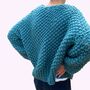 'Moss' Cardigan Easy Knitting Kit, thumbnail 3 of 9
