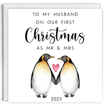Personalised First Christmas As My Husband Card, 2 of 2