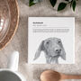 Dachshund Sausage Dog Illustration Ceramic Coaster, thumbnail 2 of 11