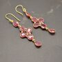 Red Ruby Earrings, July Birthstone Earrings, thumbnail 10 of 10