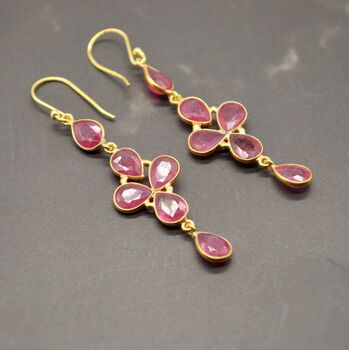 Red Ruby Earrings, July Birthstone Earrings, 10 of 10