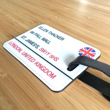 Luggage Tag Personalised British Street Sign, 2 of 2
