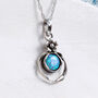 Molten Sterling Silver Blue Opal Flower Necklace, thumbnail 1 of 12