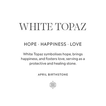 April Birthstone White Topaz Sterling Silver Necklace, 8 of 11