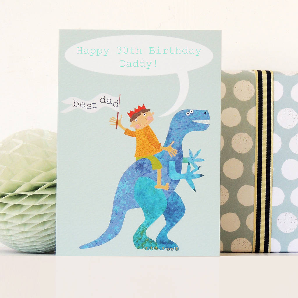 personalised best dad dinosaur card by kali stileman publishing ...