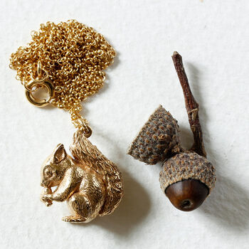 Baby Squirrel Necklace – Large, Silver/Gold, 7 of 10