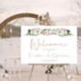 Wedding Welcome Sign Pink And White Peony, thumbnail 3 of 5