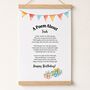 Personalised 50th Birthday Gift Print Special Poem, thumbnail 1 of 11