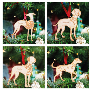 Personalised Dog Breed Christmas Tree Decoration, 9 of 9