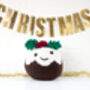 Giant Christmas Pudding And Sprout Knitting Kits, thumbnail 5 of 6
