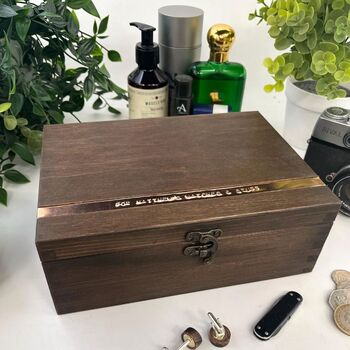 Personalised Wooden Anniversary Keepsake Box, 8 of 12
