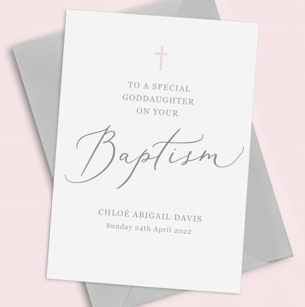 Cross Special Goddaughter Baptism Day Card