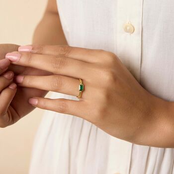 Green Onyx Gold Ring, 2 of 8