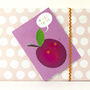 Mini Plum Greetings Card, thumbnail 4 of 4