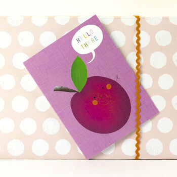 Mini Plum Greetings Card, 4 of 4