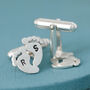 Handmade Sterling Silver New Dad Cufflinks, thumbnail 9 of 11