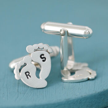 Handmade Sterling Silver New Dad Cufflinks, 9 of 11