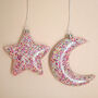 Hanging Pink Glitter LED Star Light, thumbnail 4 of 4