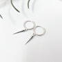 Dainty Spike Huggie Small Hoop Sterling Silver Earrings, thumbnail 1 of 3
