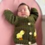 Personalised Baby Name Cardigan With Chicks, thumbnail 2 of 12